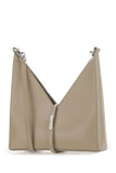 Cappuccino Leather Small Cut-Out Shoulder Bag