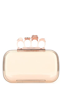 Pink Plexiglass Four-Ring Skull Clutch