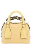 Pastel Yellow Leather Small Daria Handbag