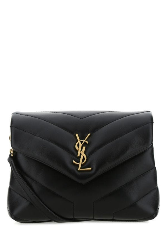Black leather toy Loulou crossbody bag