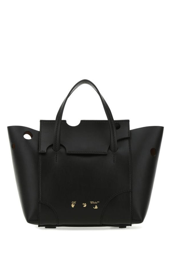 Black leather Burrow-25 handbag