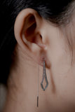 Raindrop Silhouette  Natural Diamond Earrings