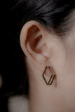 Square Cube Natural Diamond Earrings