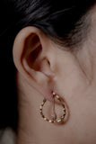Teardrop Huggies Natural Diamond Earrings