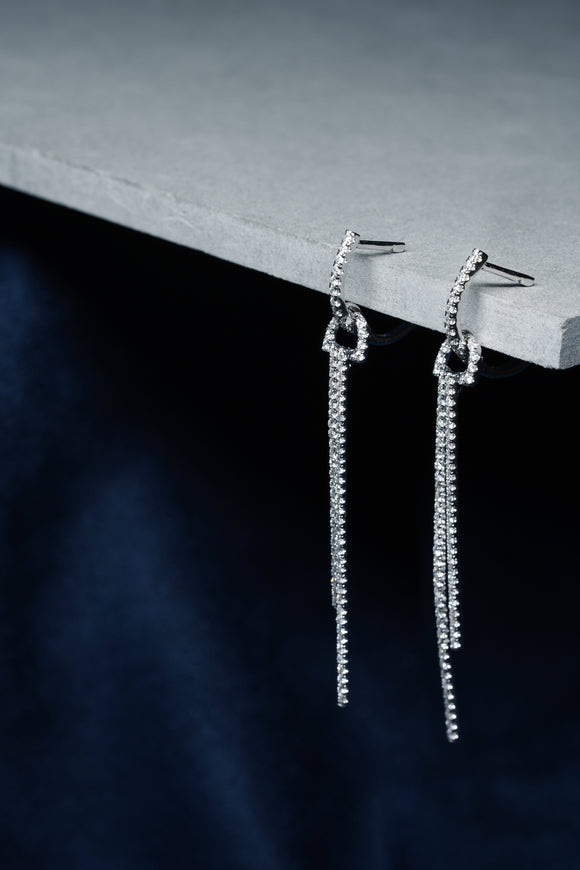 Hanging Chain Natural Diamond Earrings