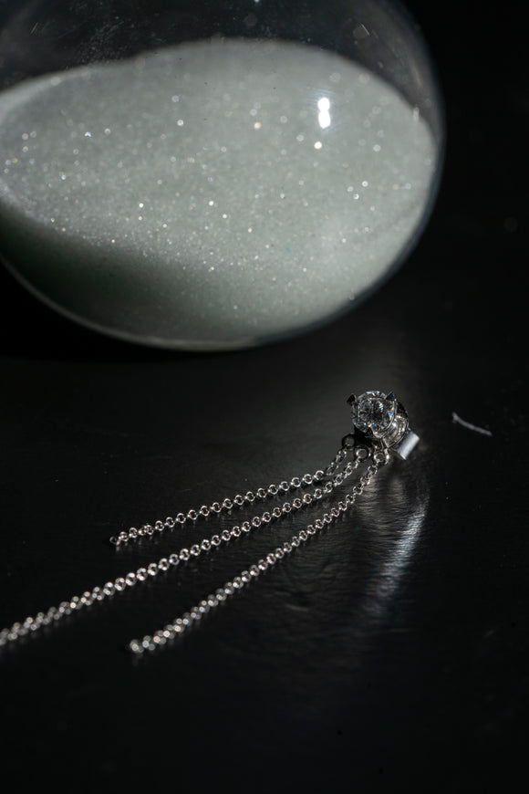 Lab diamond 0.30ct Chain Earrings