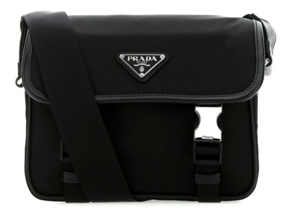 Black Re-Nylon Crossbody Bag